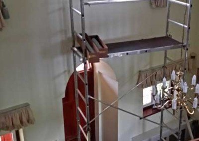 Scaffold access to high windows